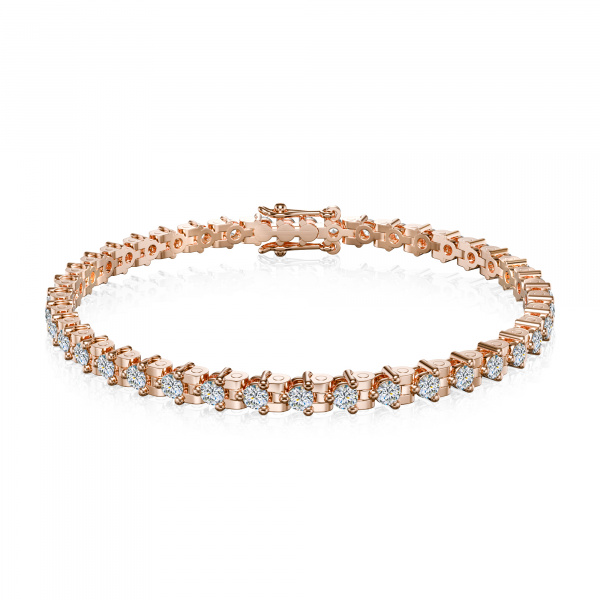 Браслет из красного золота с якутскими бриллиантами (арт.0543-3610) - Aurora Siberica